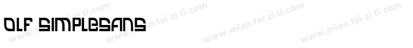 OLF simplesans字体转换